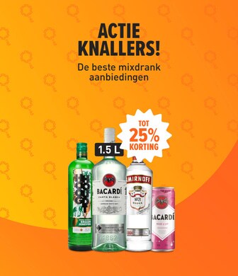 Actieknallers: sterke dranken met korting tot 25%